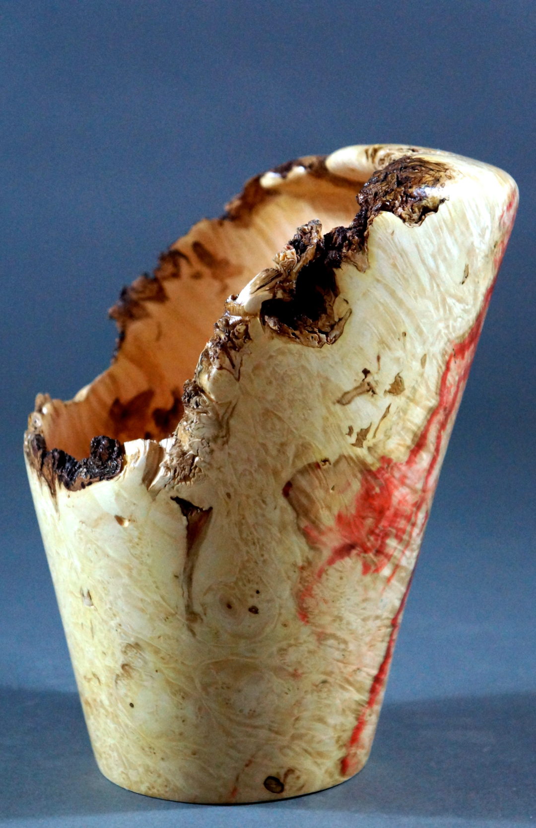 Flamed Box Elder Vase