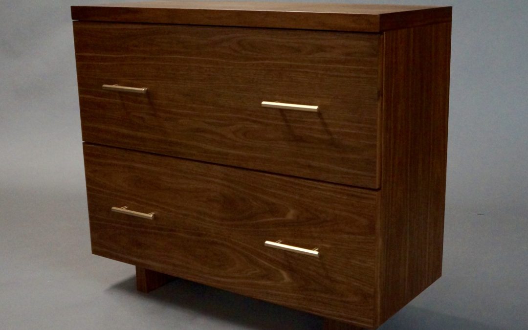 Walnut Lateral File Cabinet