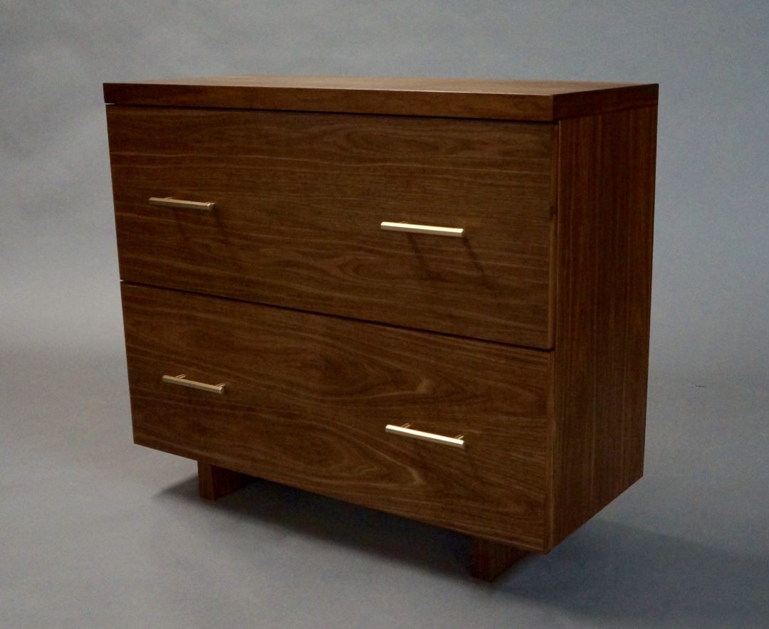Walnut Lateral File Cabinet