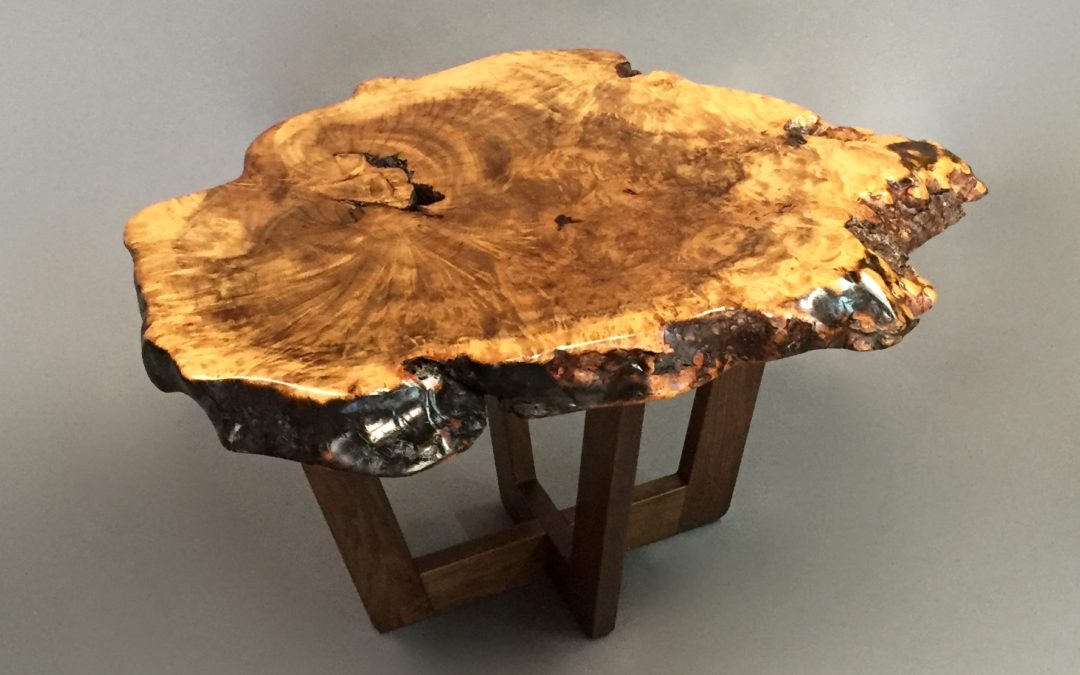 Elm Slab End Table