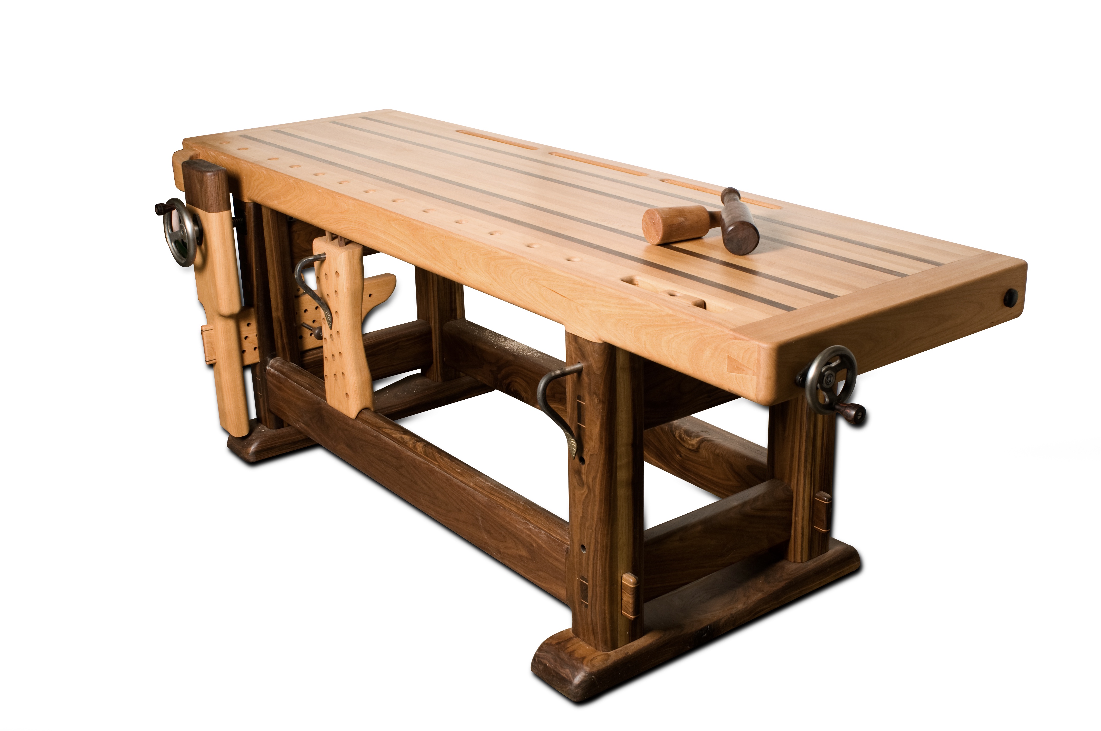 Woodworking workbench construction